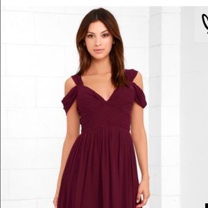 Lulus Make Me Move Burgundy Maxi Dress